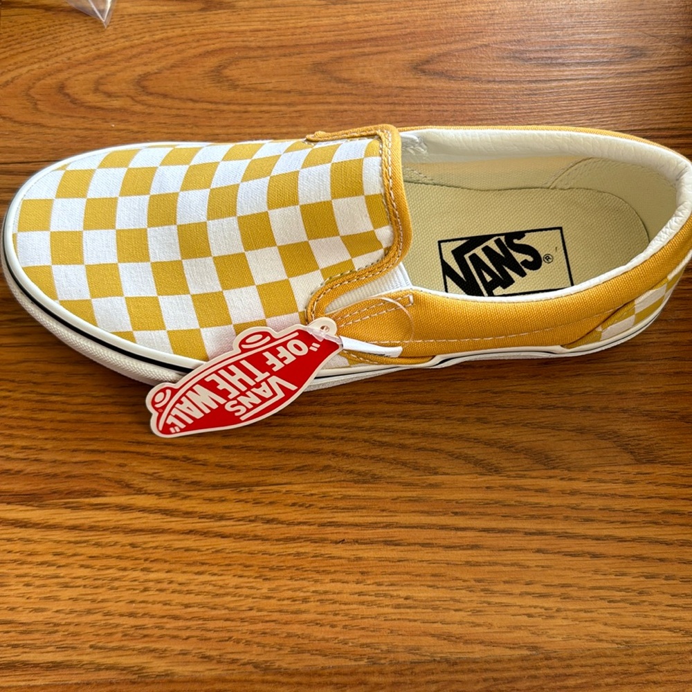 Vans yellow checkered
